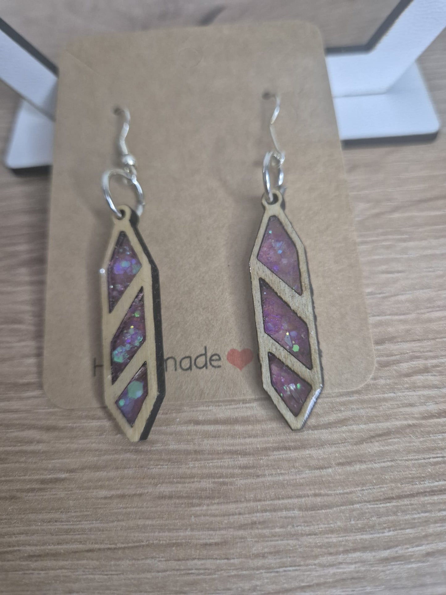 Resin Wooden earrings