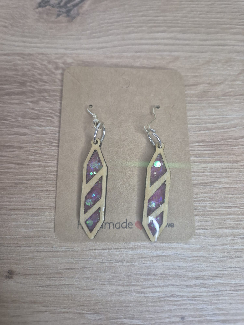 Resin Wooden earrings