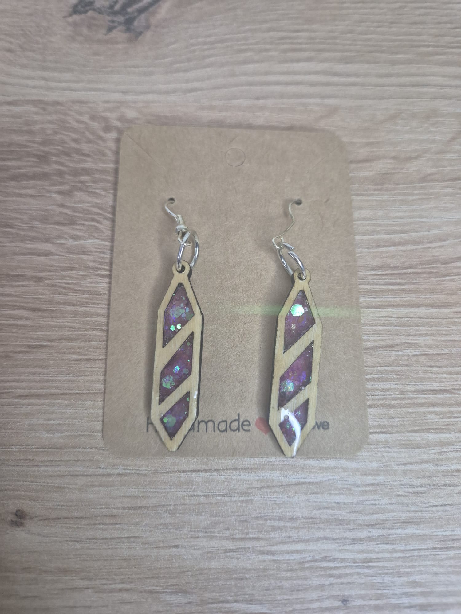 Resin Wooden earrings