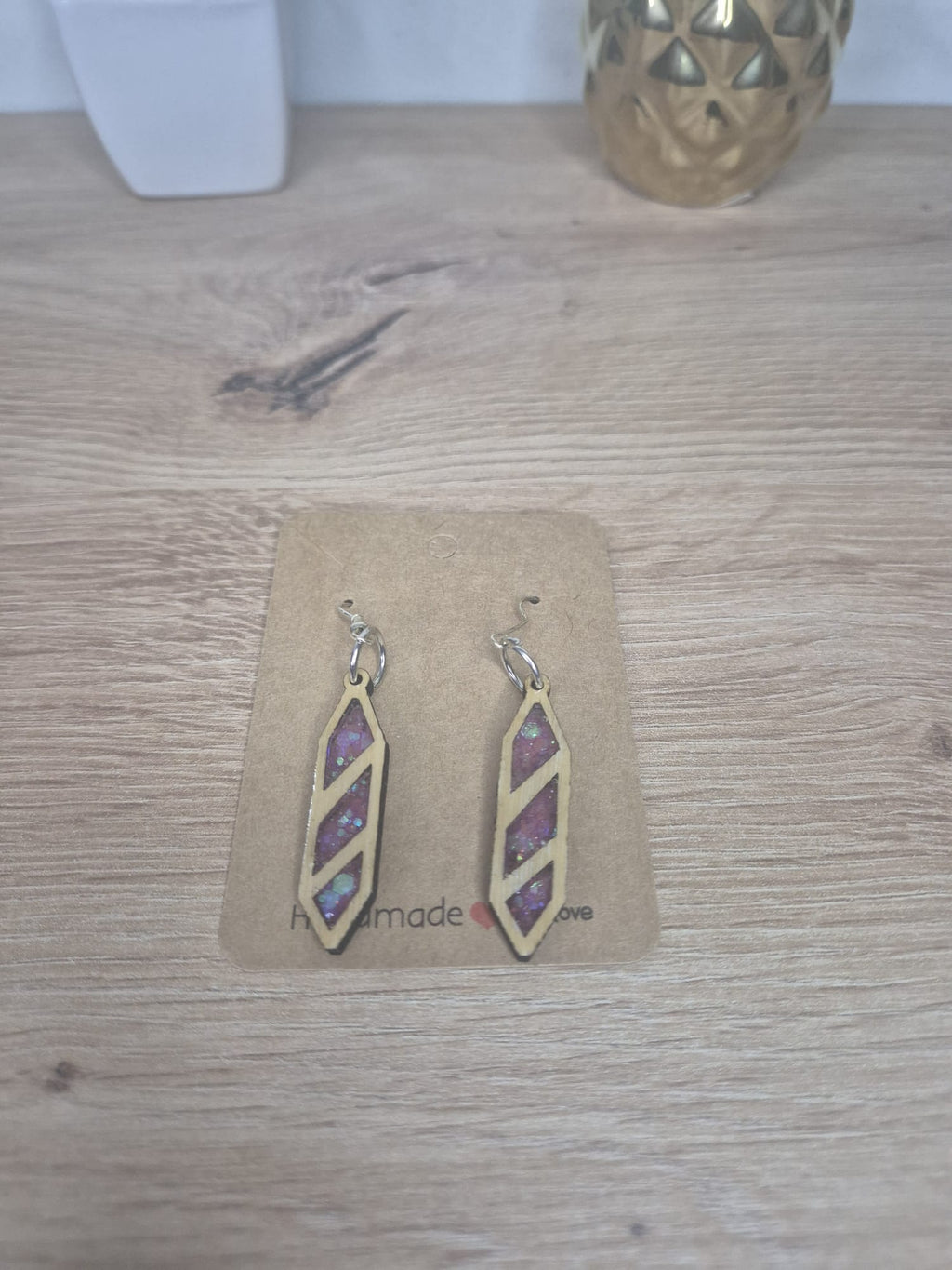 Resin Wooden earrings