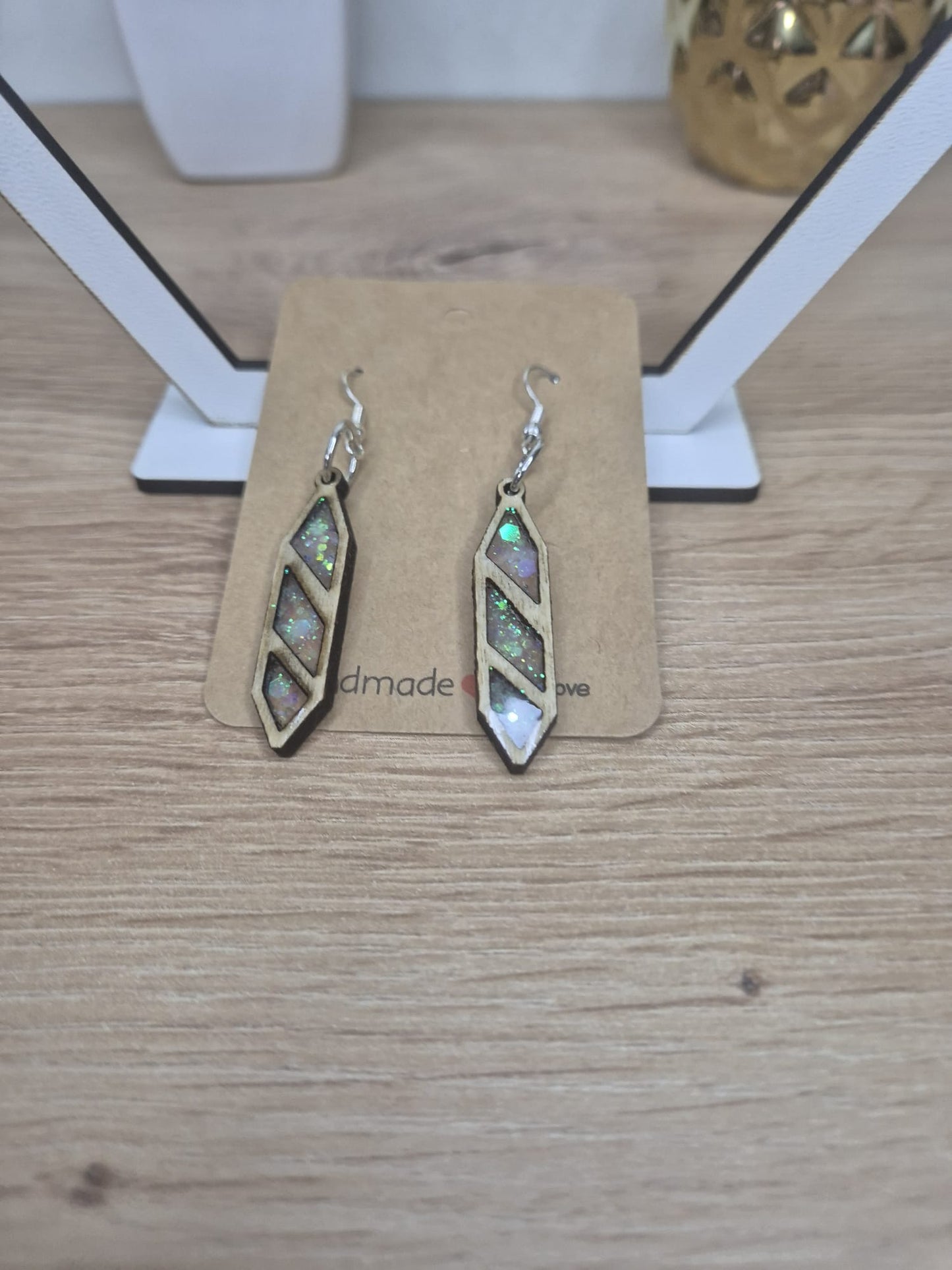 Resin Wooden earrings