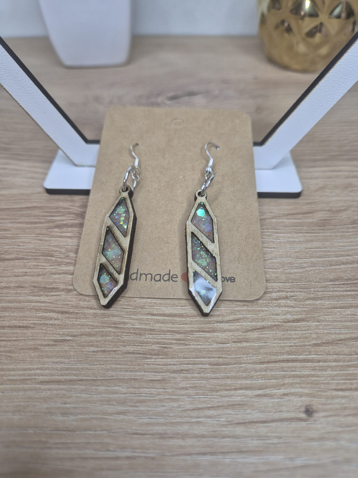 Resin Wooden earrings
