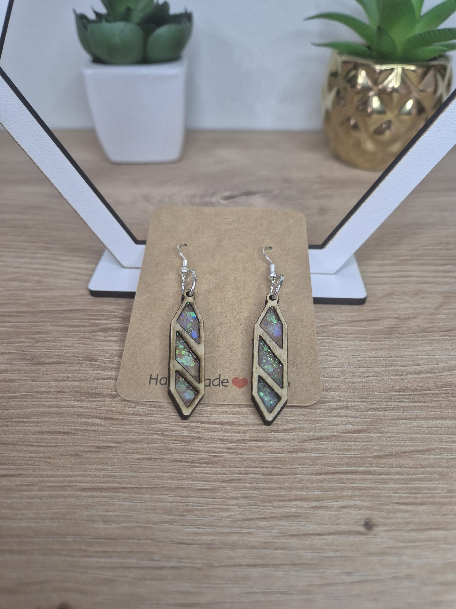 Resin Wooden earrings