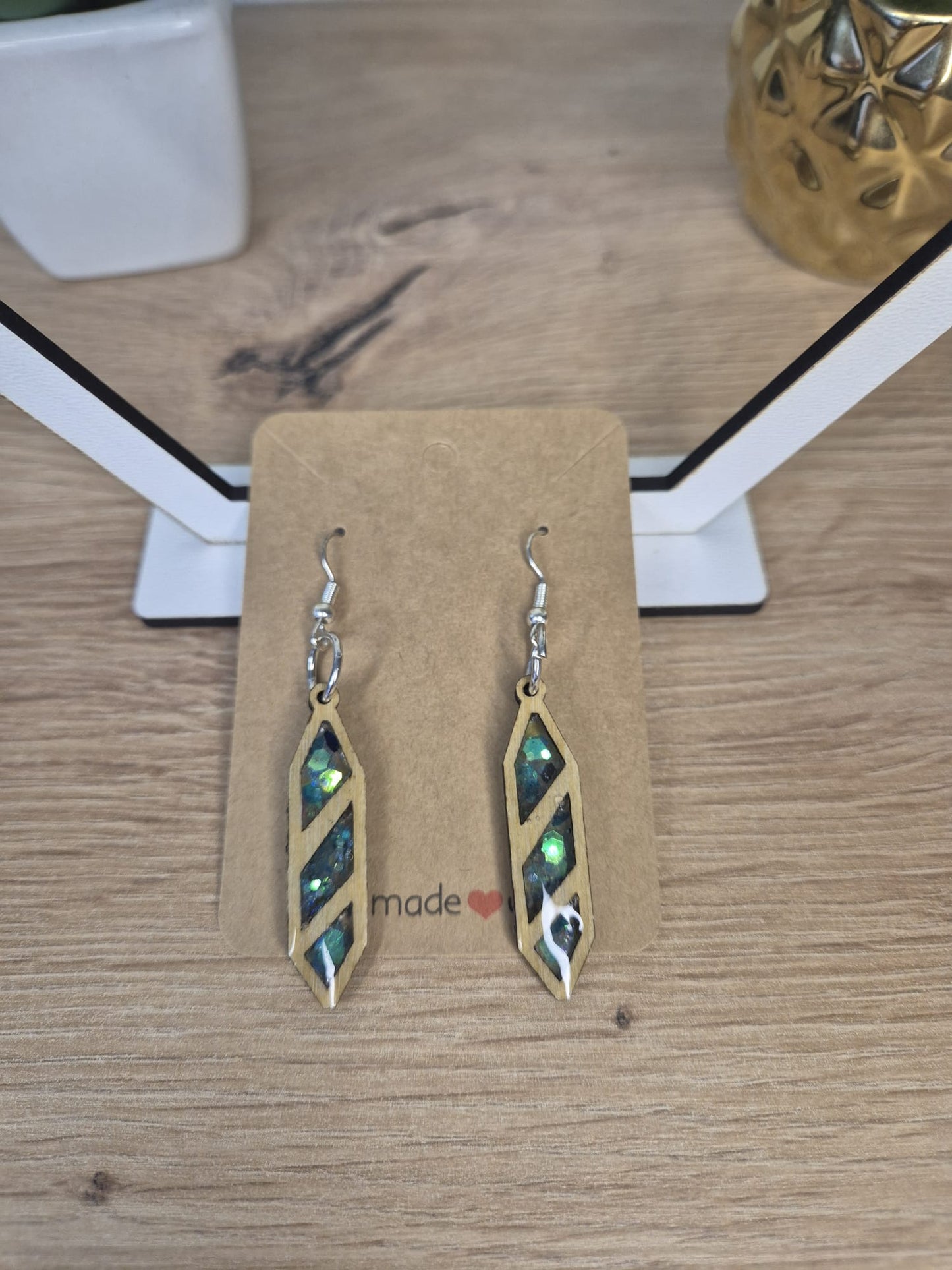 Resin Wooden earrings