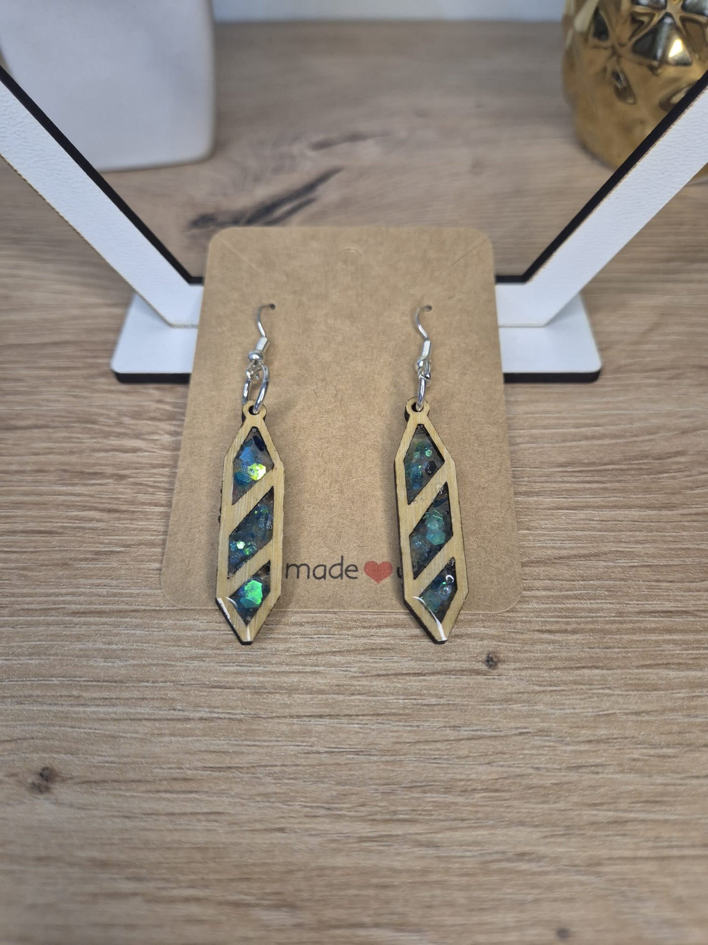 Resin Wooden earrings