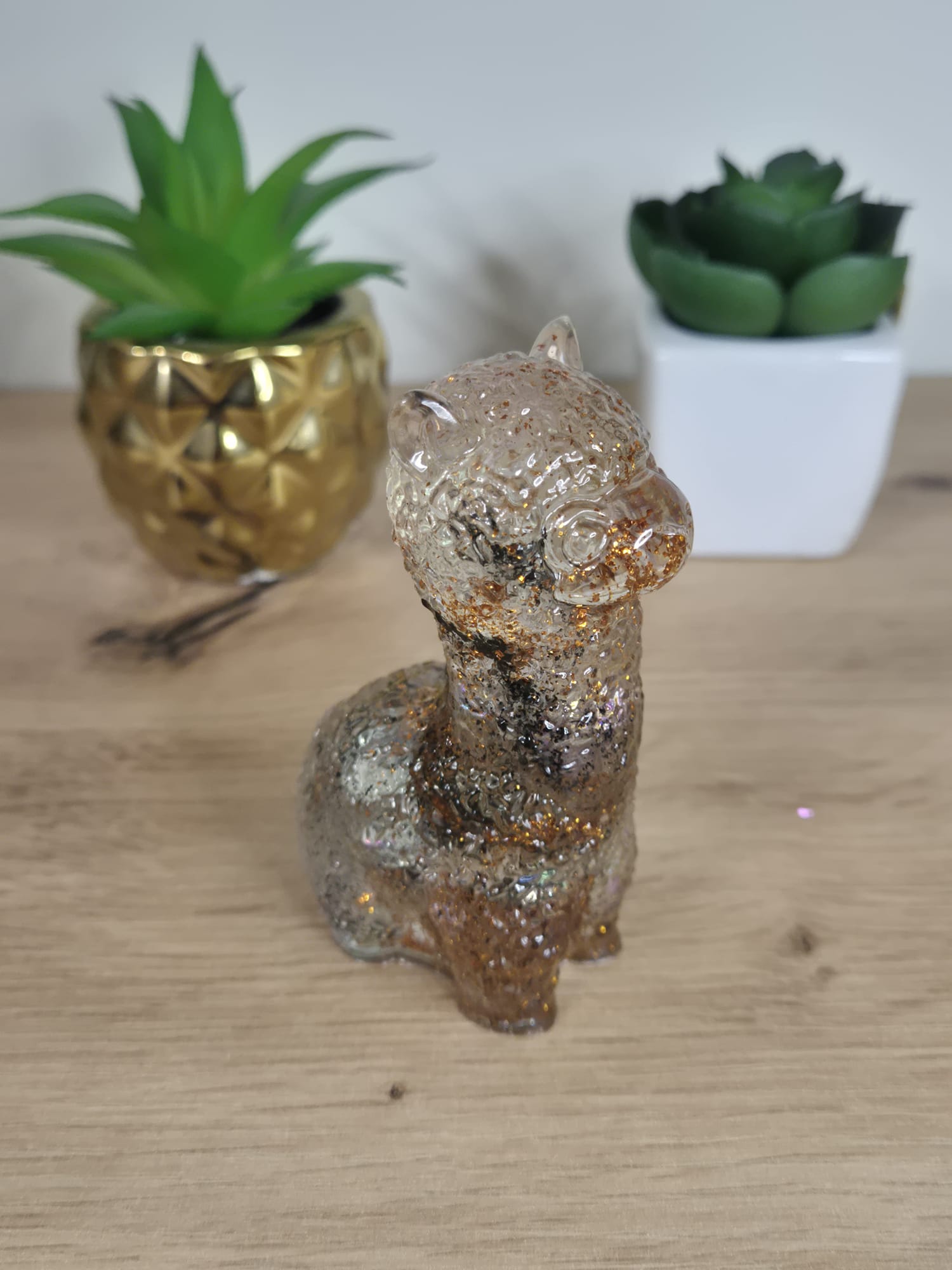 Handmade Resin Alpaca Figure