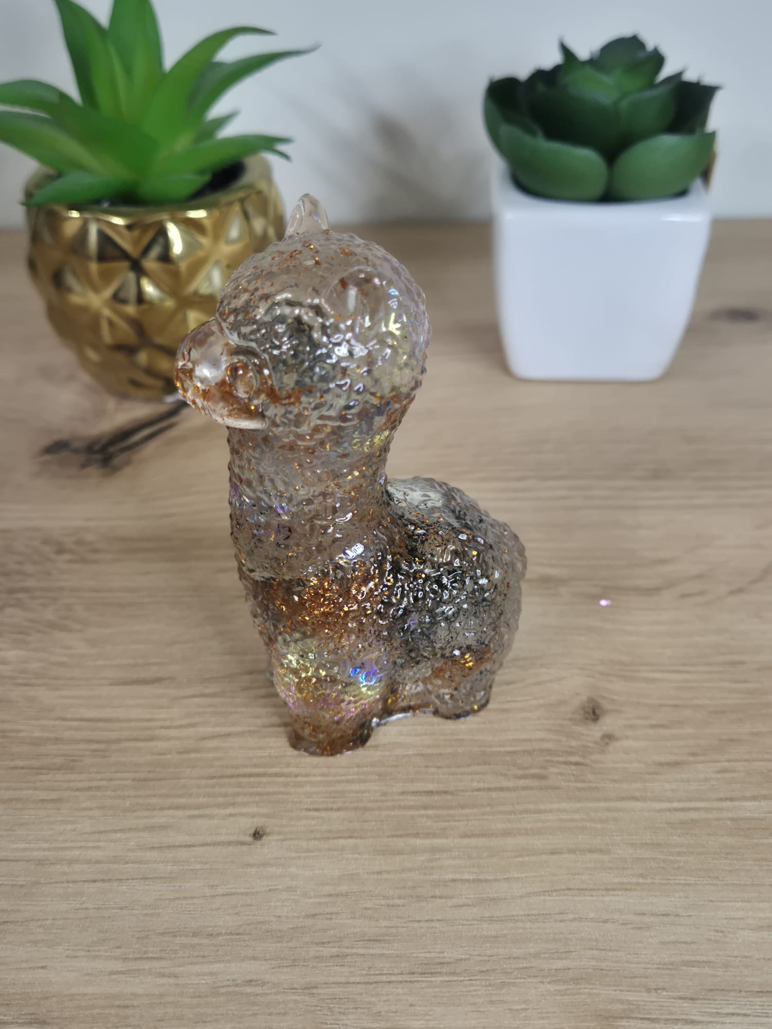 Handmade Resin Alpaca Figure