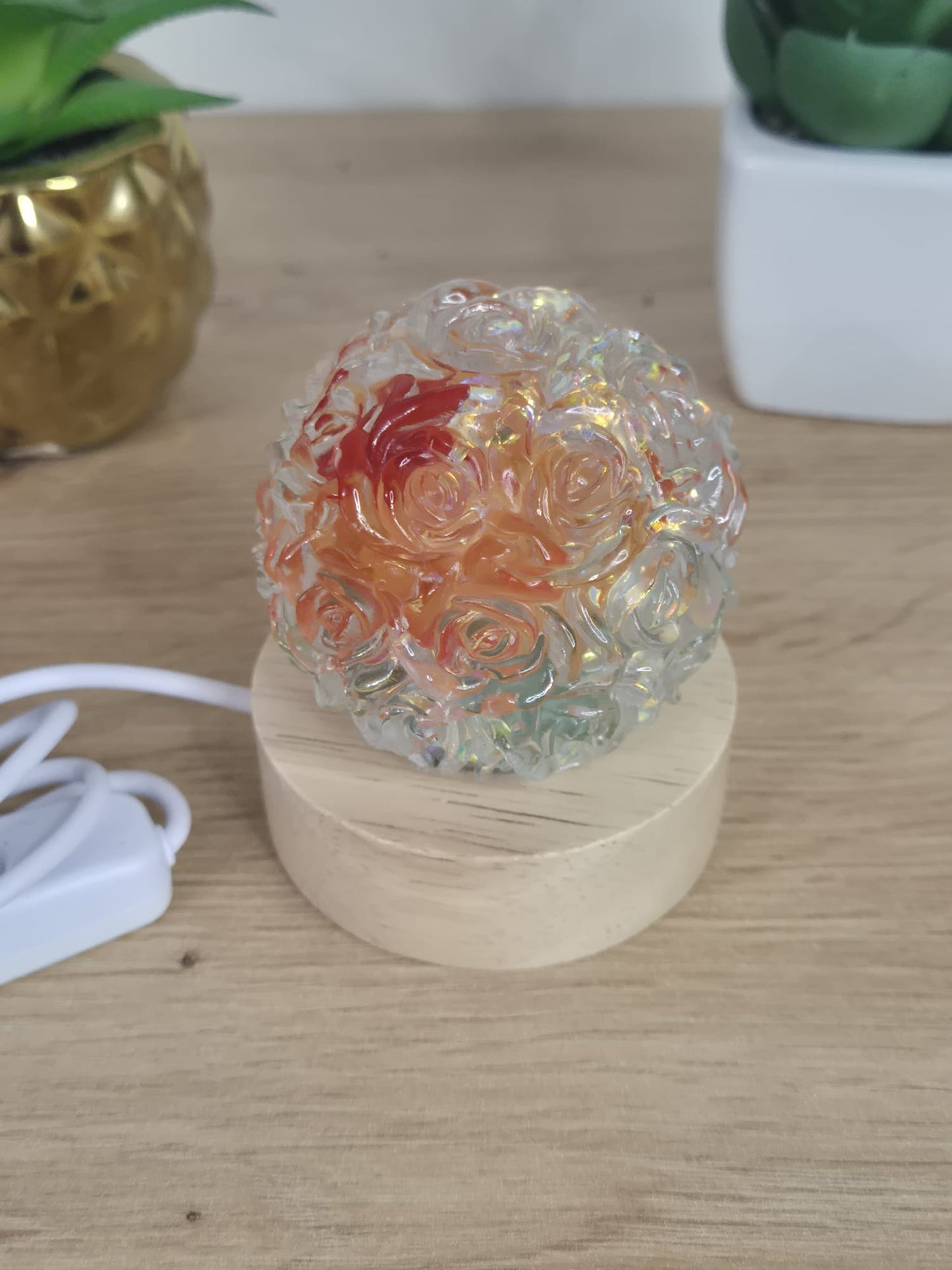 Resin Flower Night Lamp
