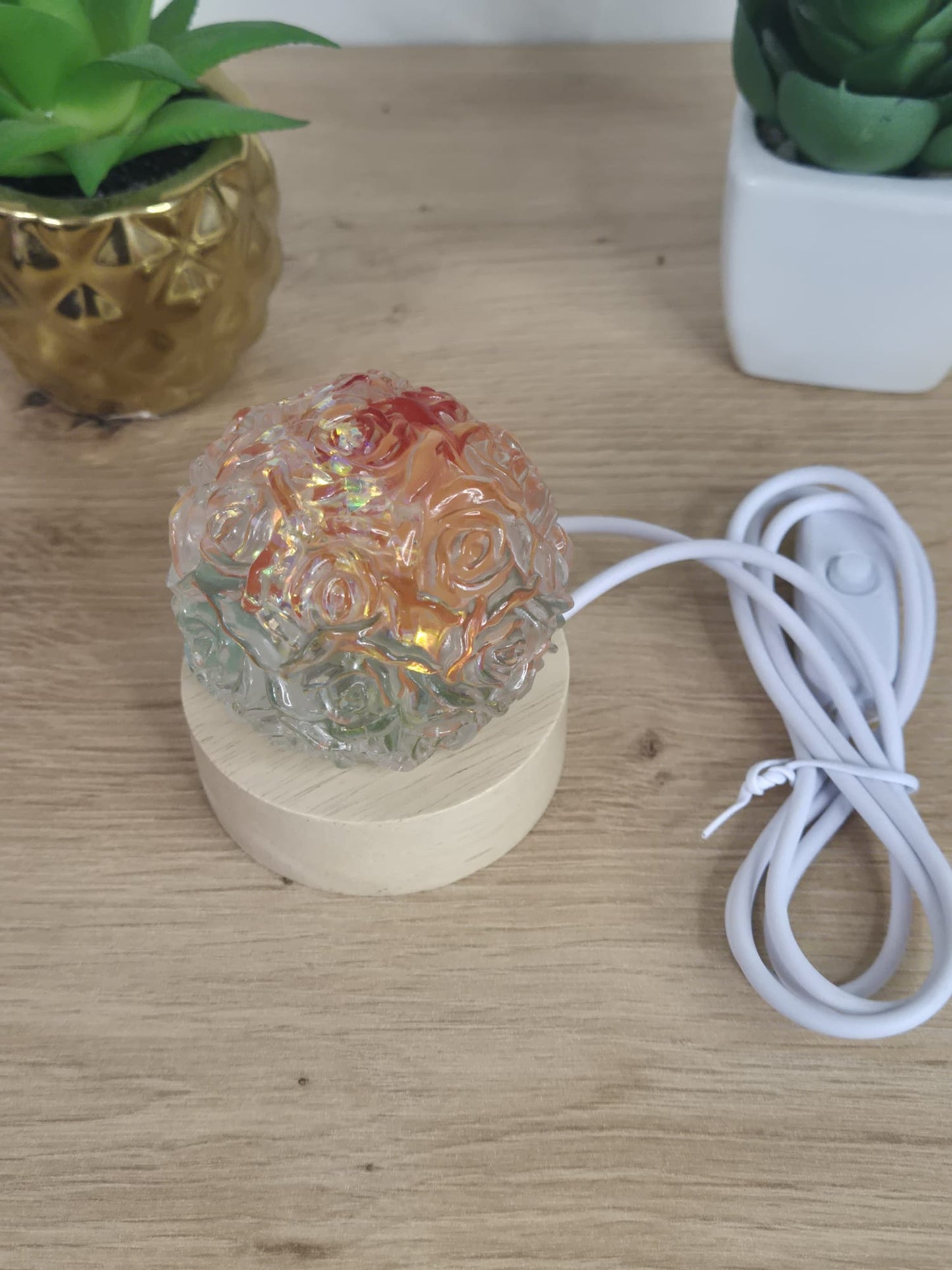 Resin Flower Night Lamp