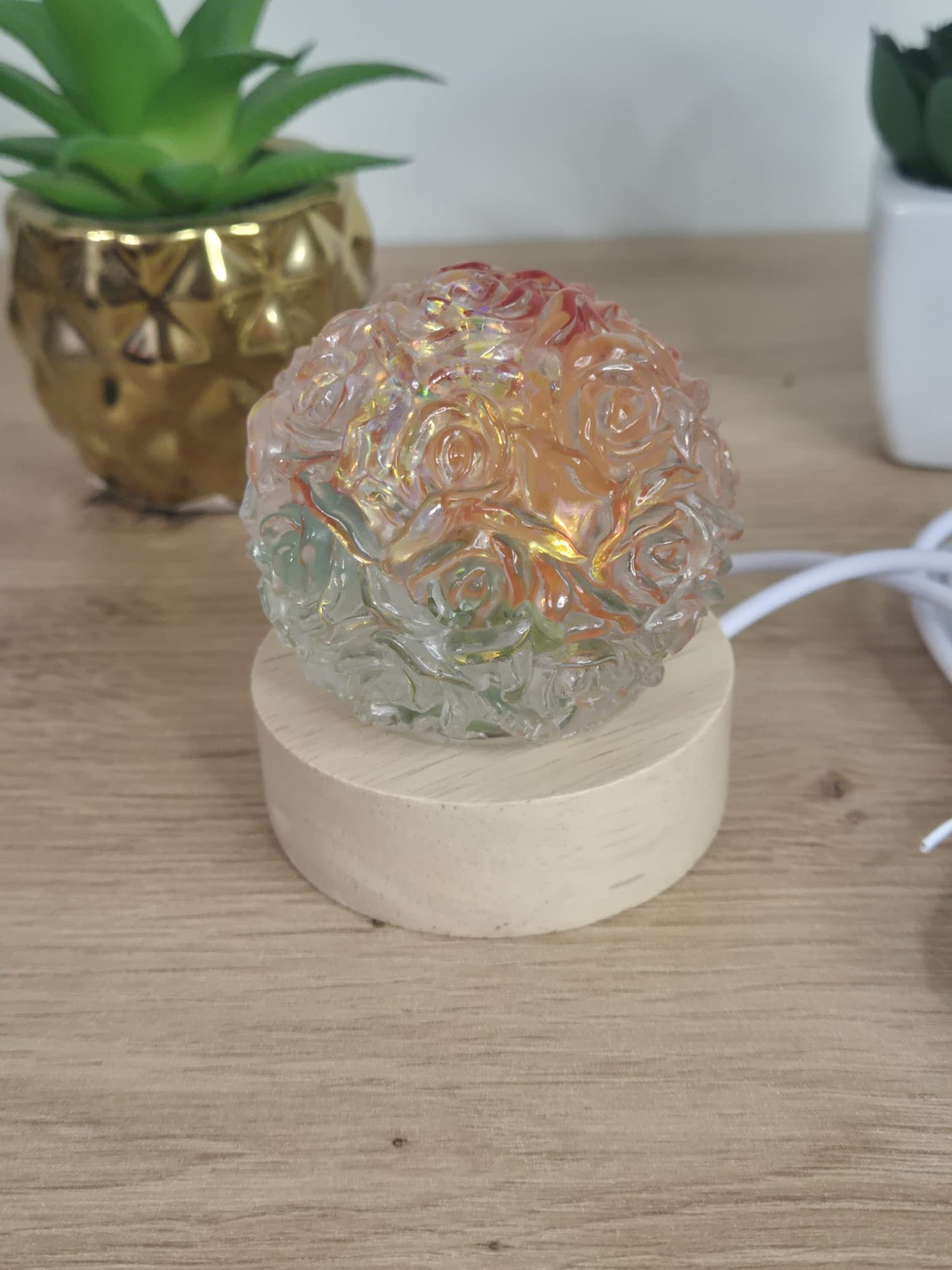 Resin Flower Night Lamp