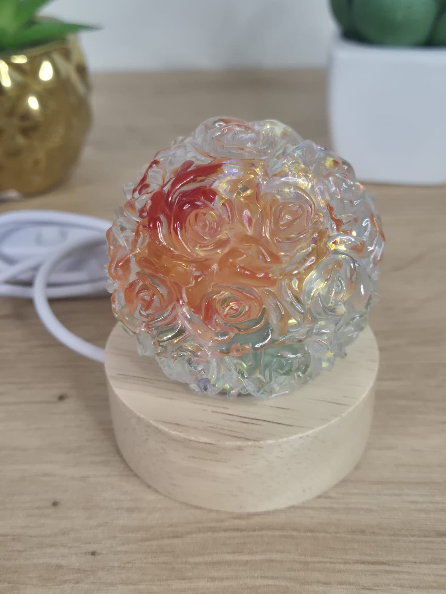Resin Flower Night Lamp