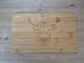 Bamboo Highland Cow Engraved Chopping Board