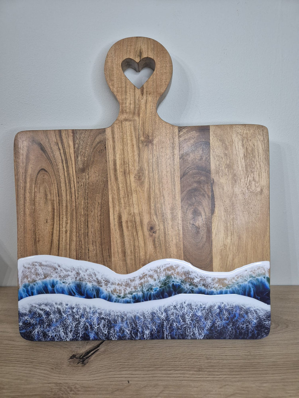 Handmade Wooden with resin Acacia chopping board