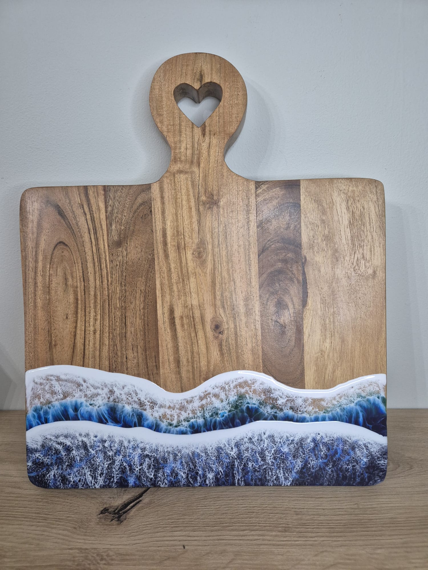 Handmade Wooden with resin Acacia chopping board