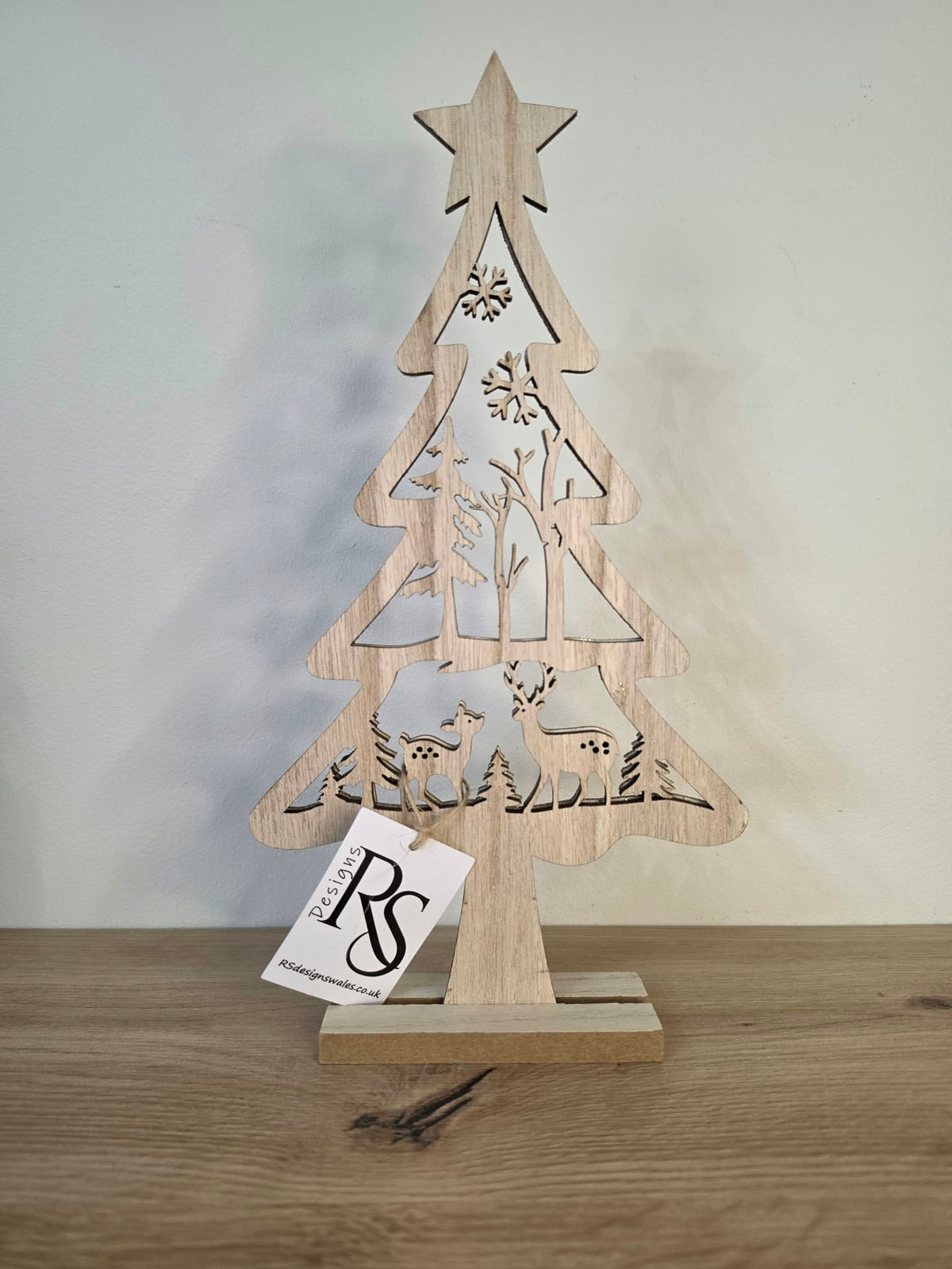 Christmas Wooden Tree Centrepiece Decoration