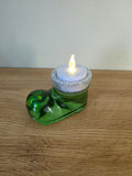 Handmade resin Santa's Boot candle holder