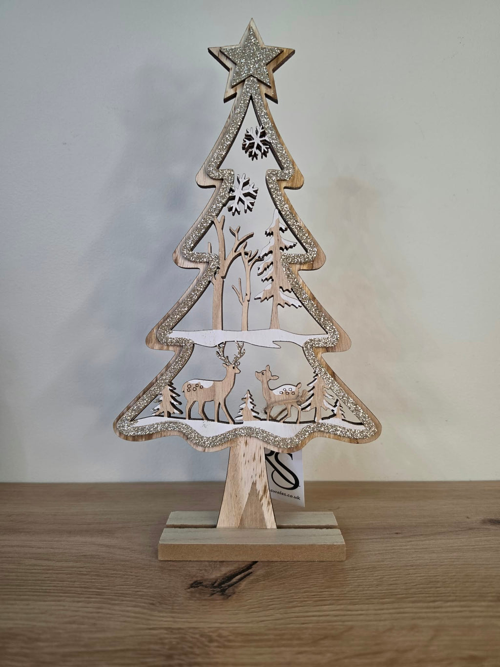 Christmas Wooden Tree Centrepiece Decoration