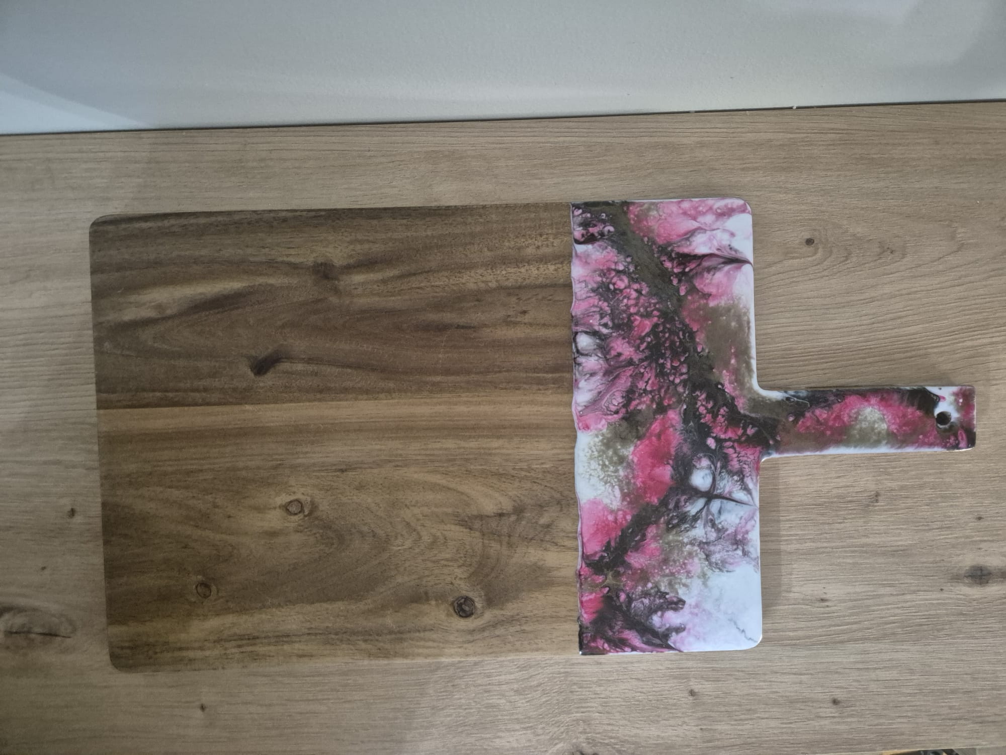 Handmade Wooden with resin Acacia chopping board
