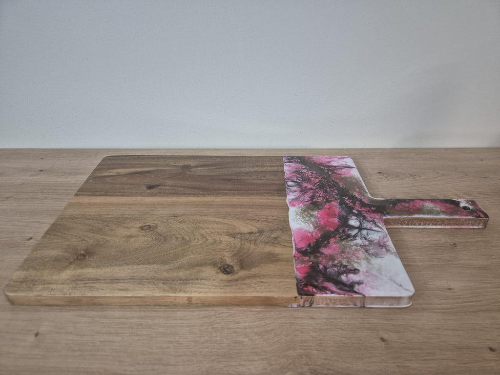 Handmade Wooden with resin Acacia chopping board