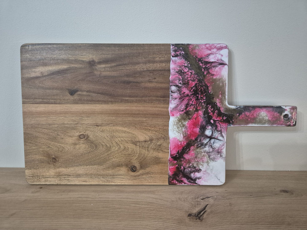 Handmade Wooden with resin Acacia chopping board