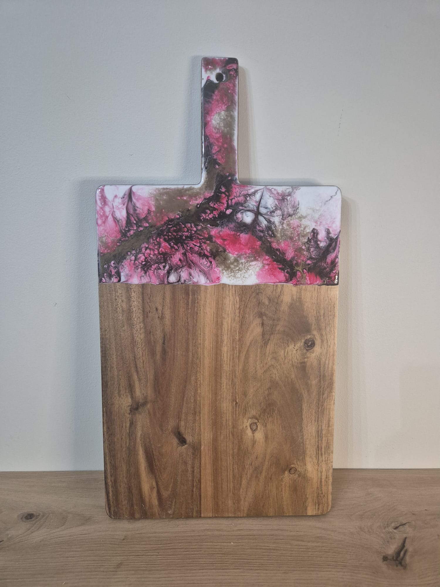 Handmade Wooden with resin Acacia chopping board