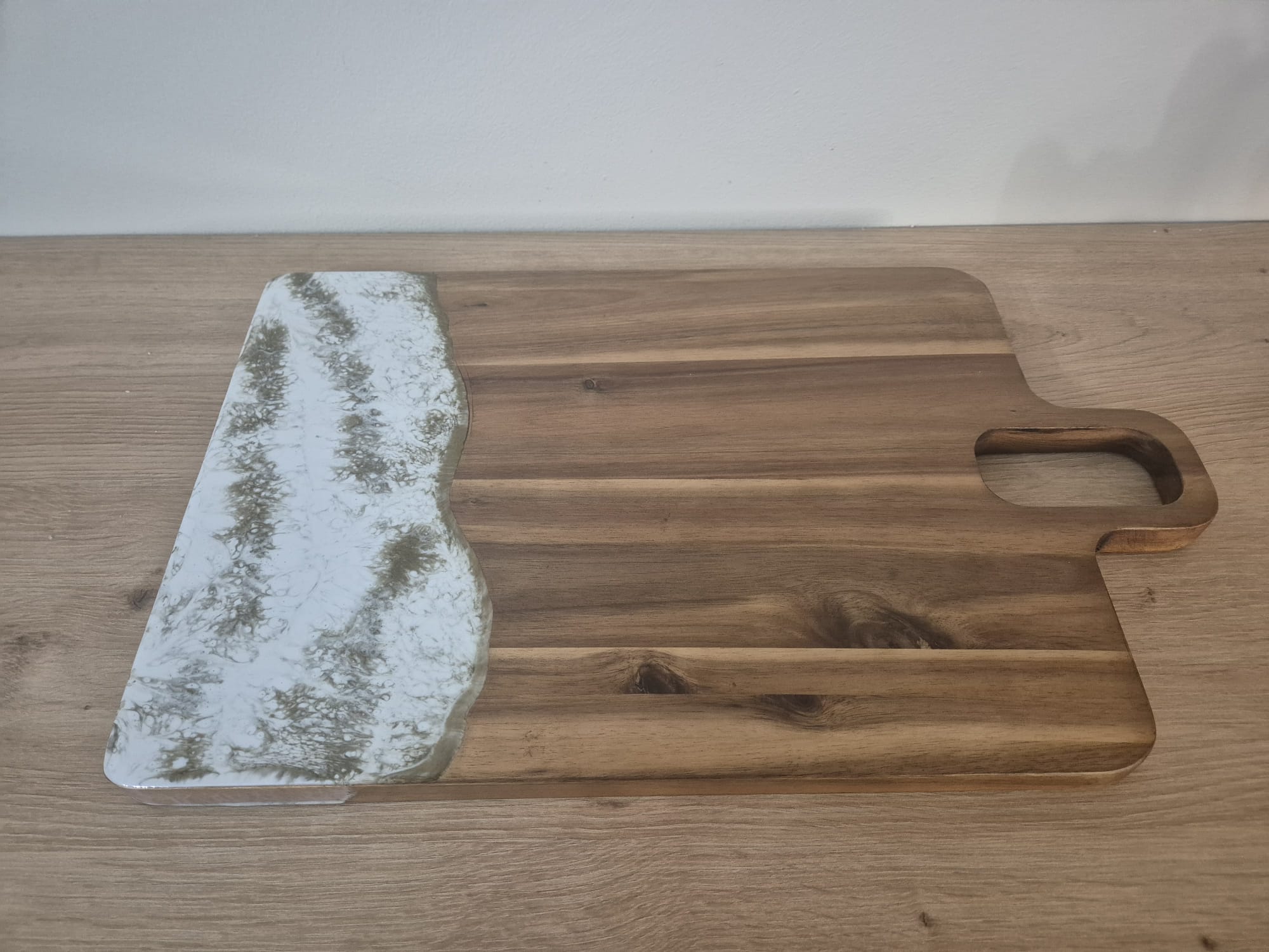 Handmade Wooden with resin Acacia chopping board