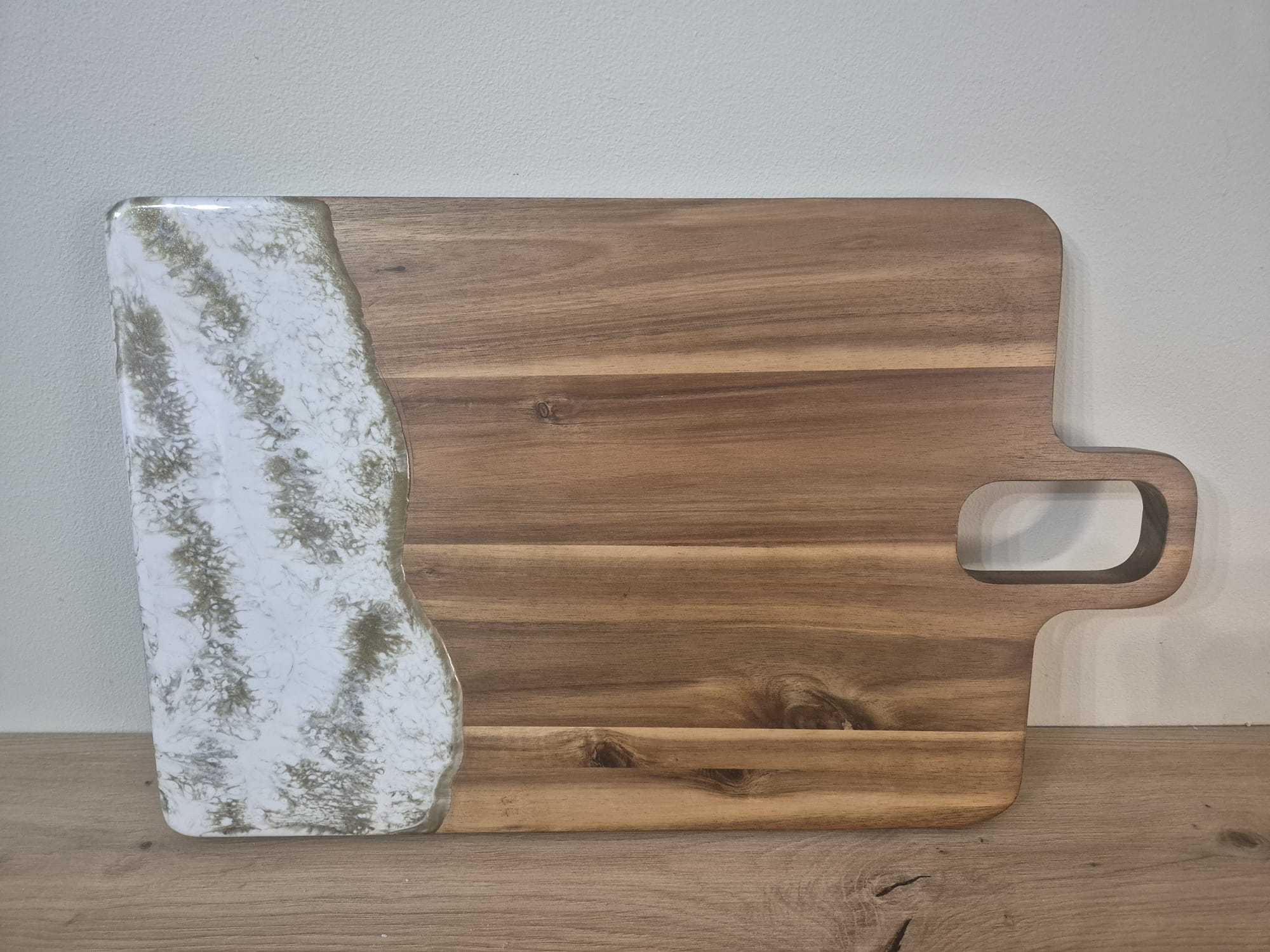 Handmade Wooden with resin Acacia chopping board