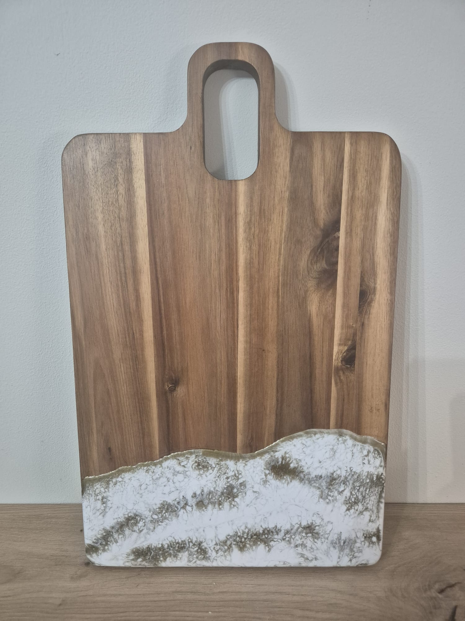Handmade Wooden with resin Acacia chopping board