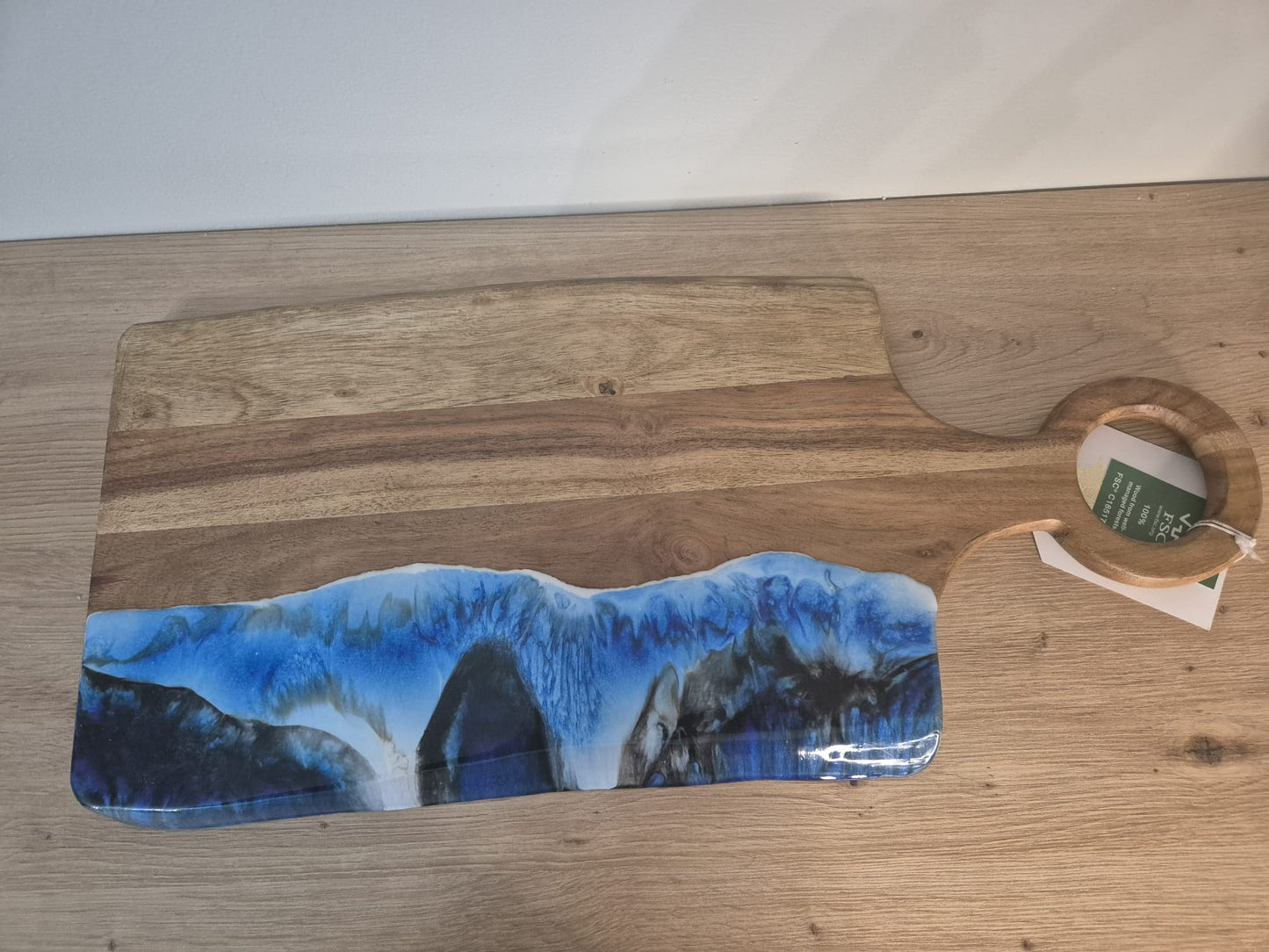 Handmade Wooden with resin Acacia chopping board