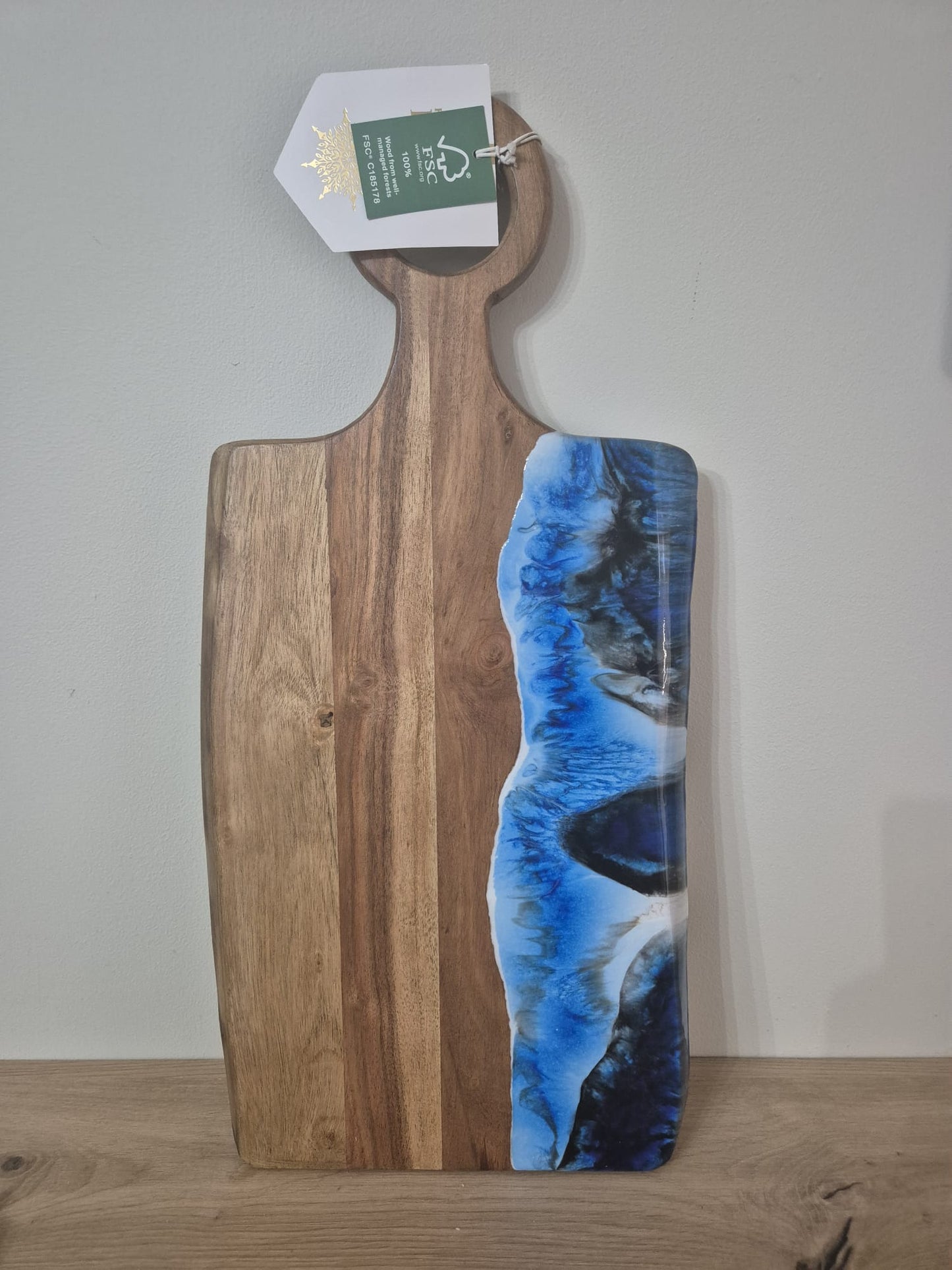 Handmade Wooden with resin Acacia chopping board