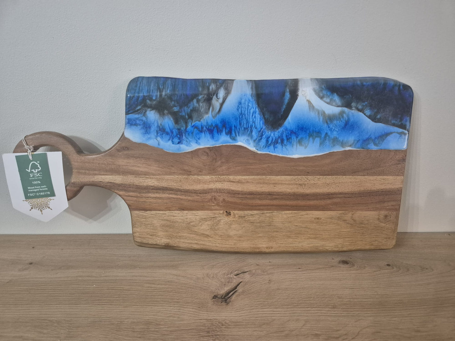 Handmade Wooden with resin Acacia chopping board
