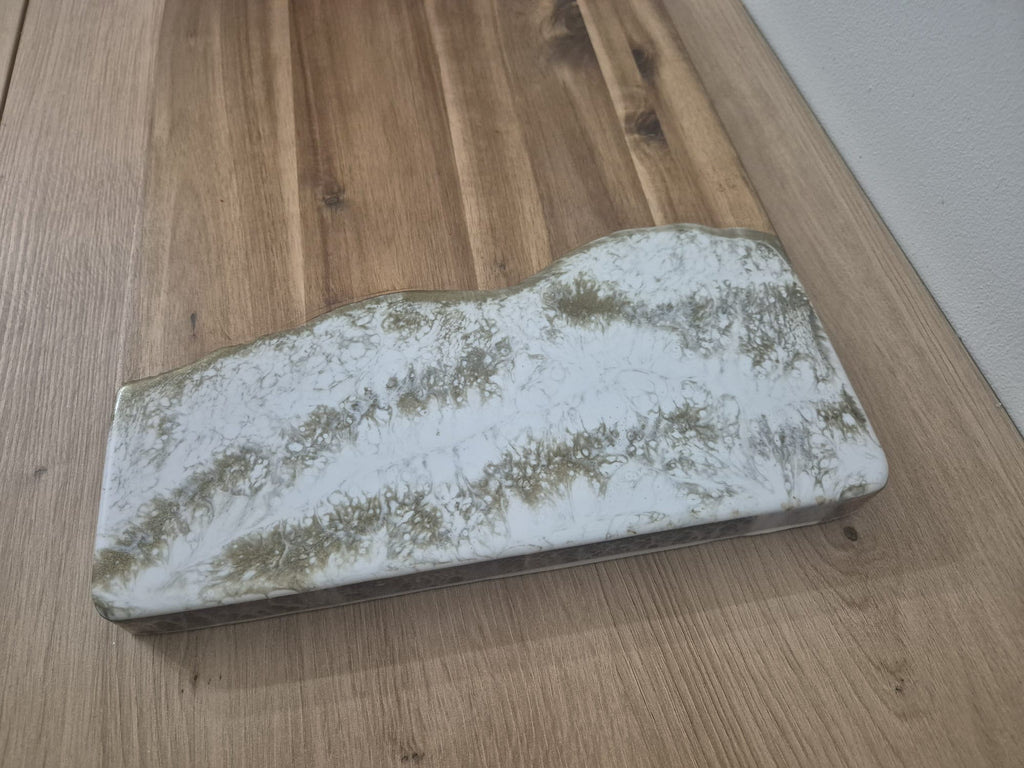 Handmade Wooden with resin Acacia chopping board