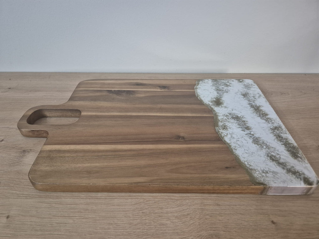 Handmade Wooden with resin Acacia chopping board