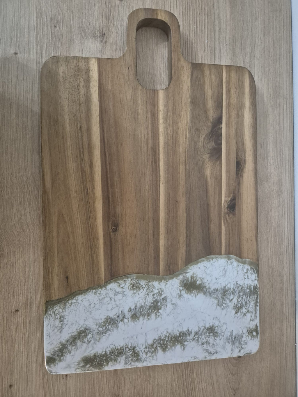 Handmade Wooden with resin Acacia chopping board