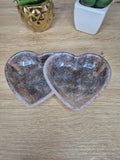 Resin double heart shaped tray