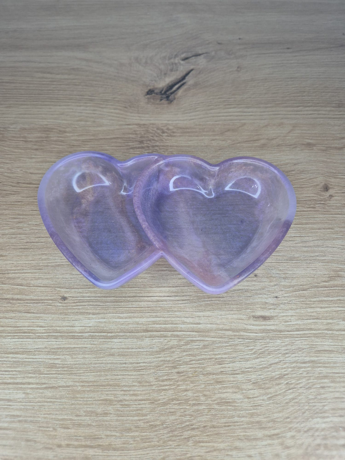 Resin double heart shaped tray