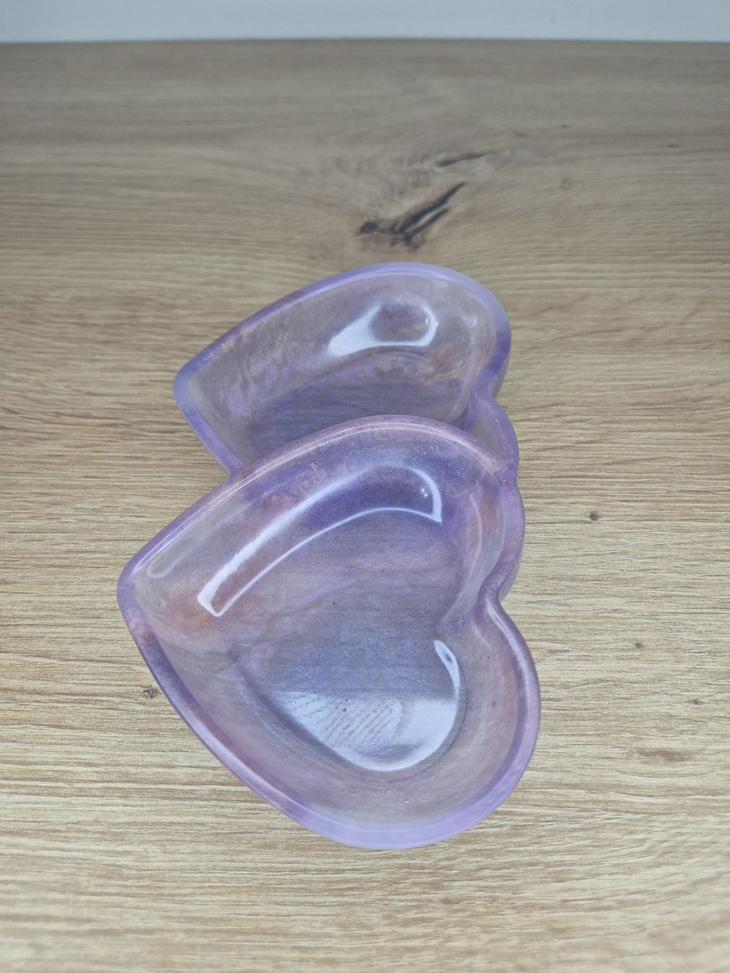 Resin double heart shaped tray