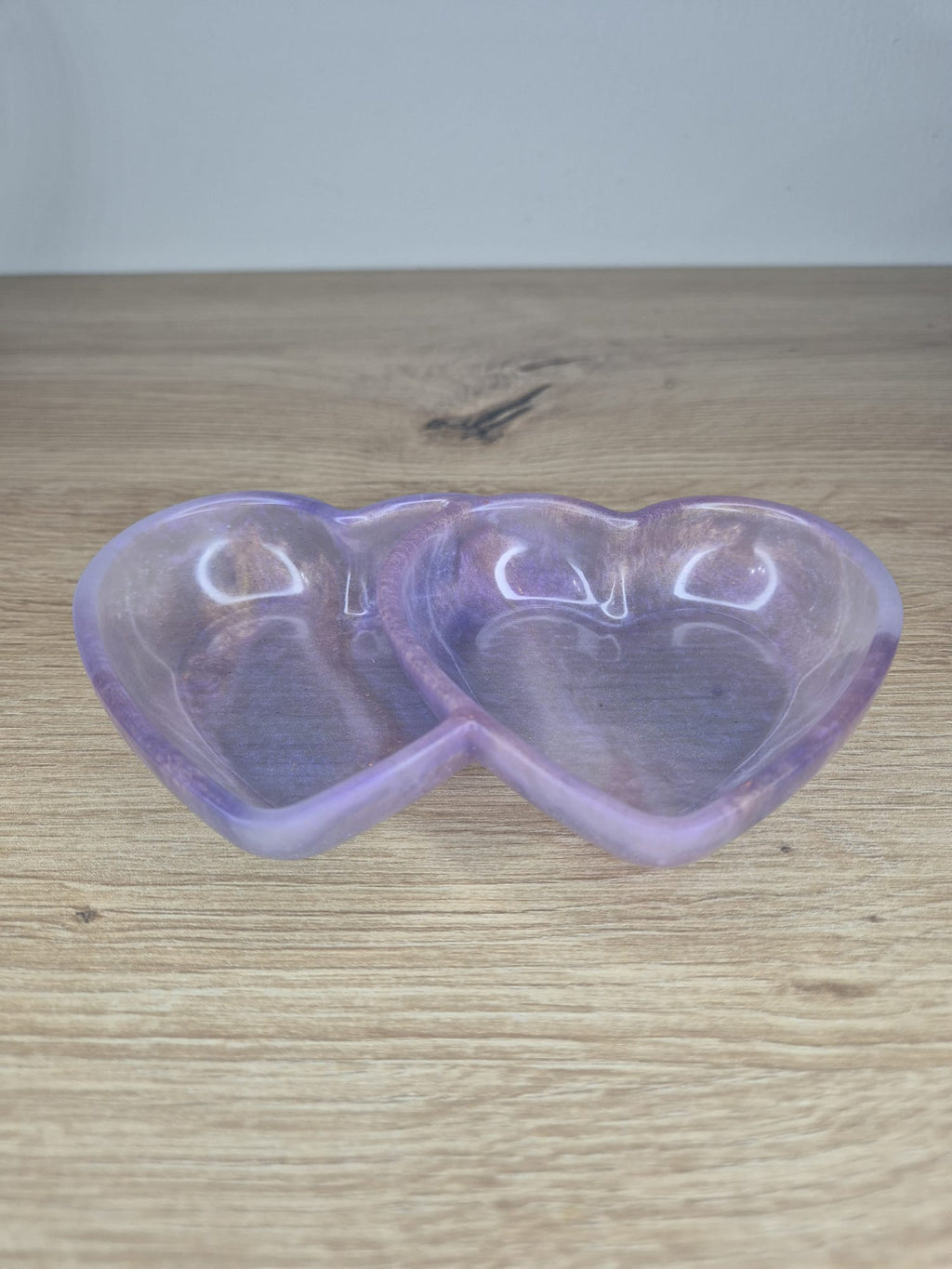 Resin double heart shaped tray