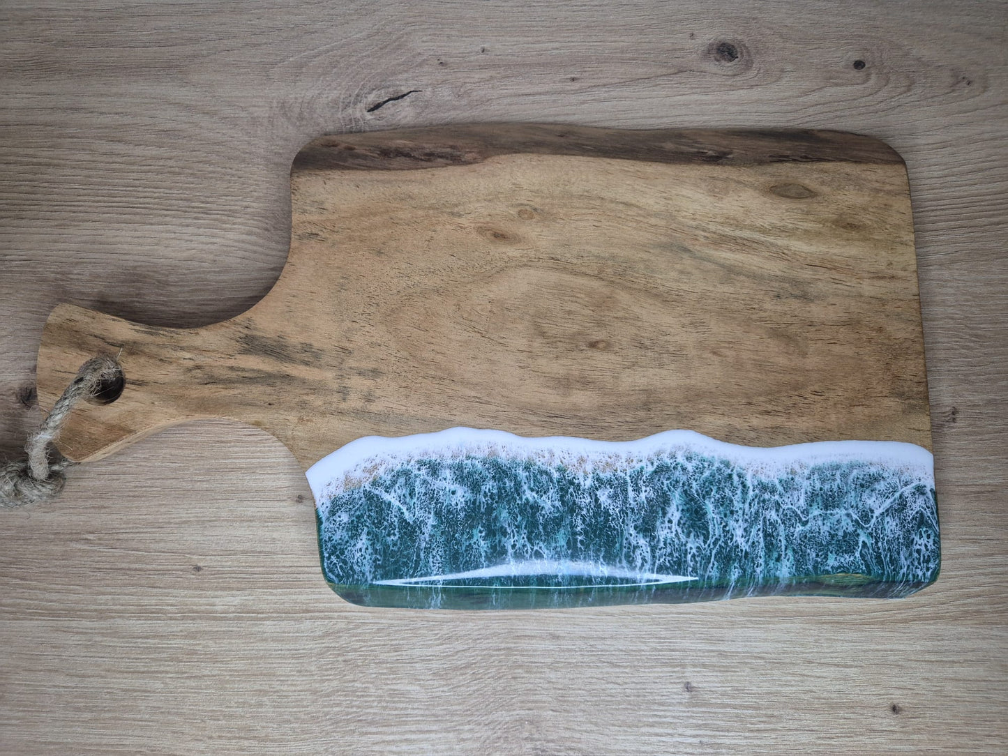 Handmade Wooden with resin Acacia chopping board