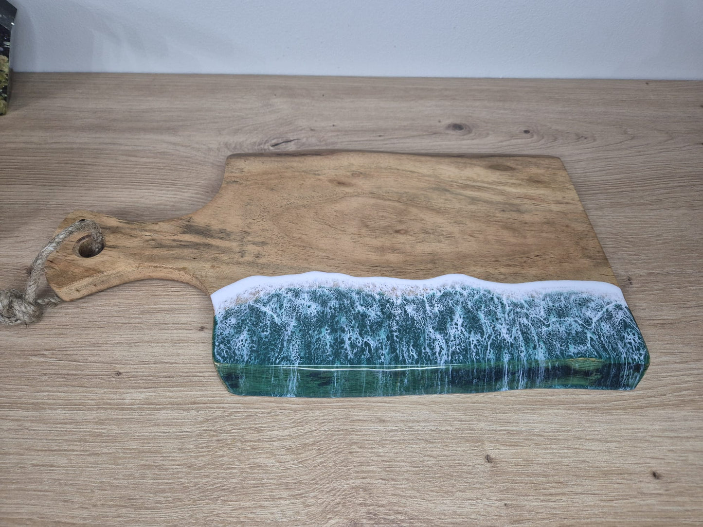 Handmade Wooden with resin Acacia chopping board