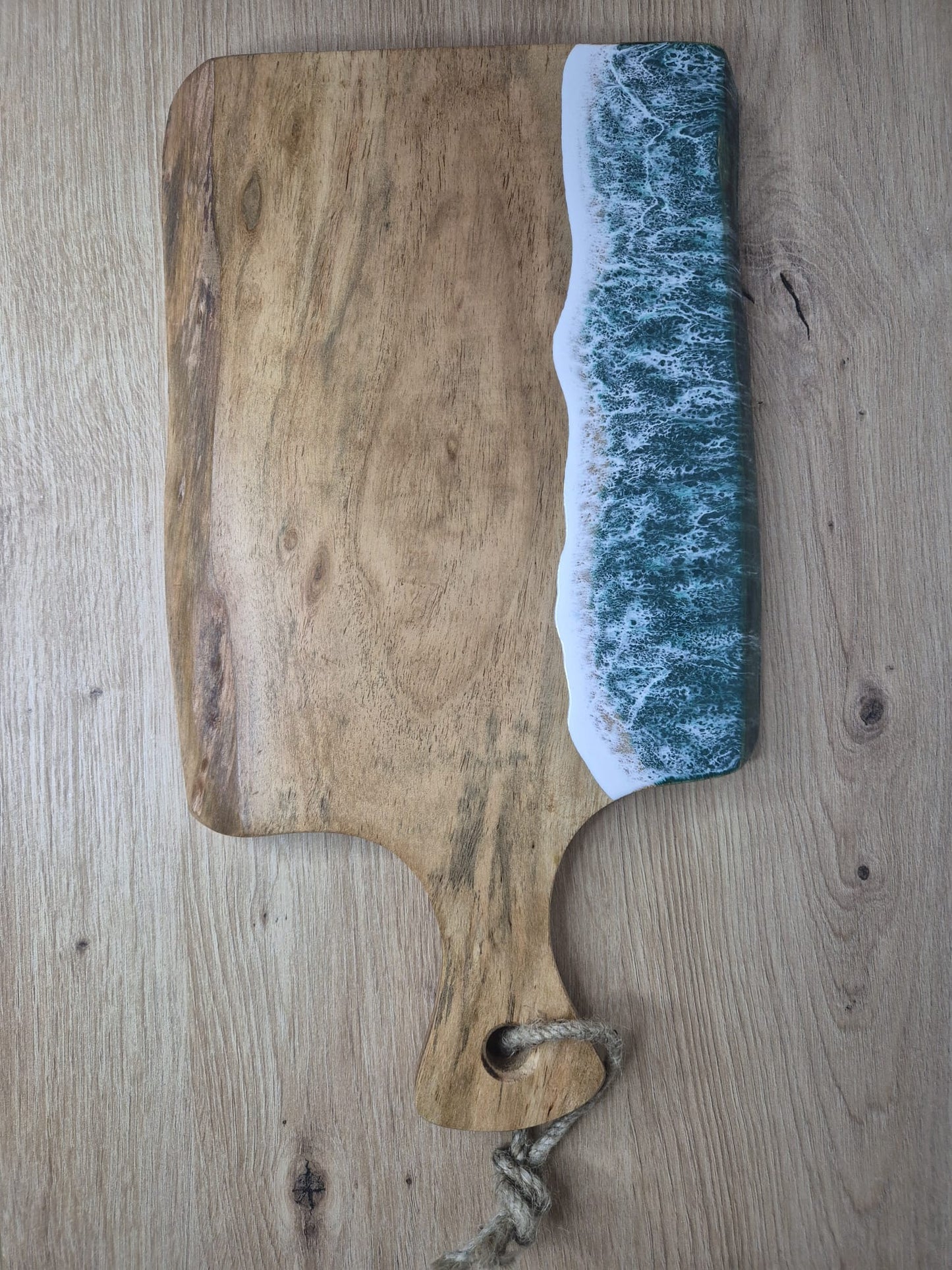 Handmade Wooden with resin Acacia chopping board