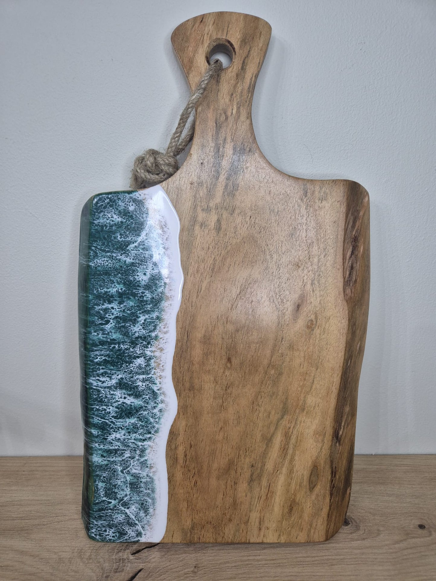 Handmade Wooden with resin Acacia chopping board