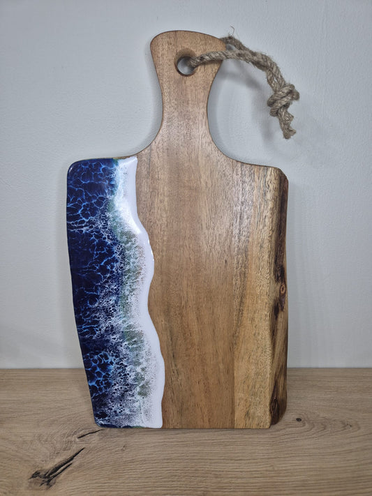 Handmade Wooden with resin Acacia chopping board