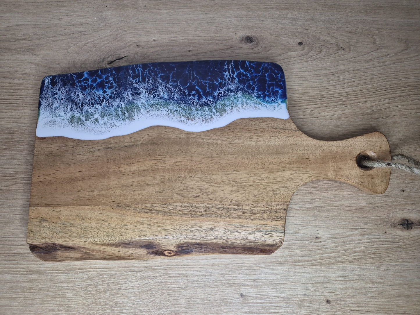 Handmade Wooden with resin Acacia chopping board
