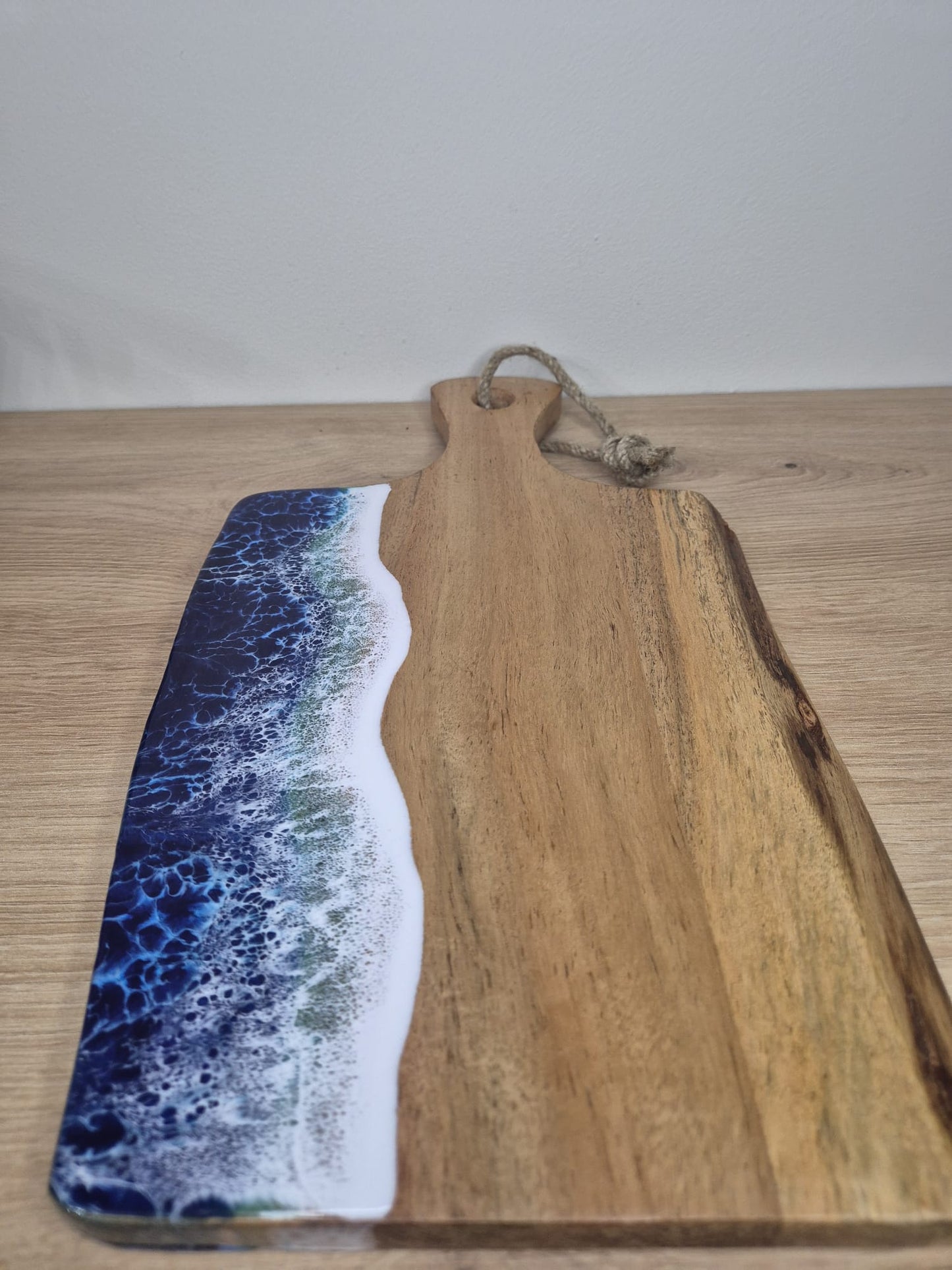 Handmade Wooden with resin Acacia chopping board