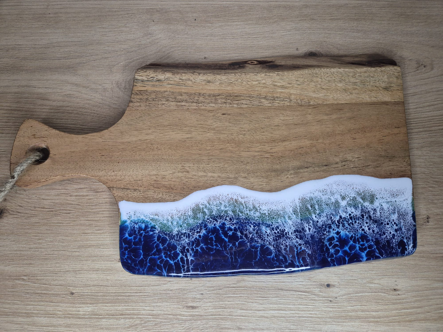 Handmade Wooden with resin Acacia chopping board