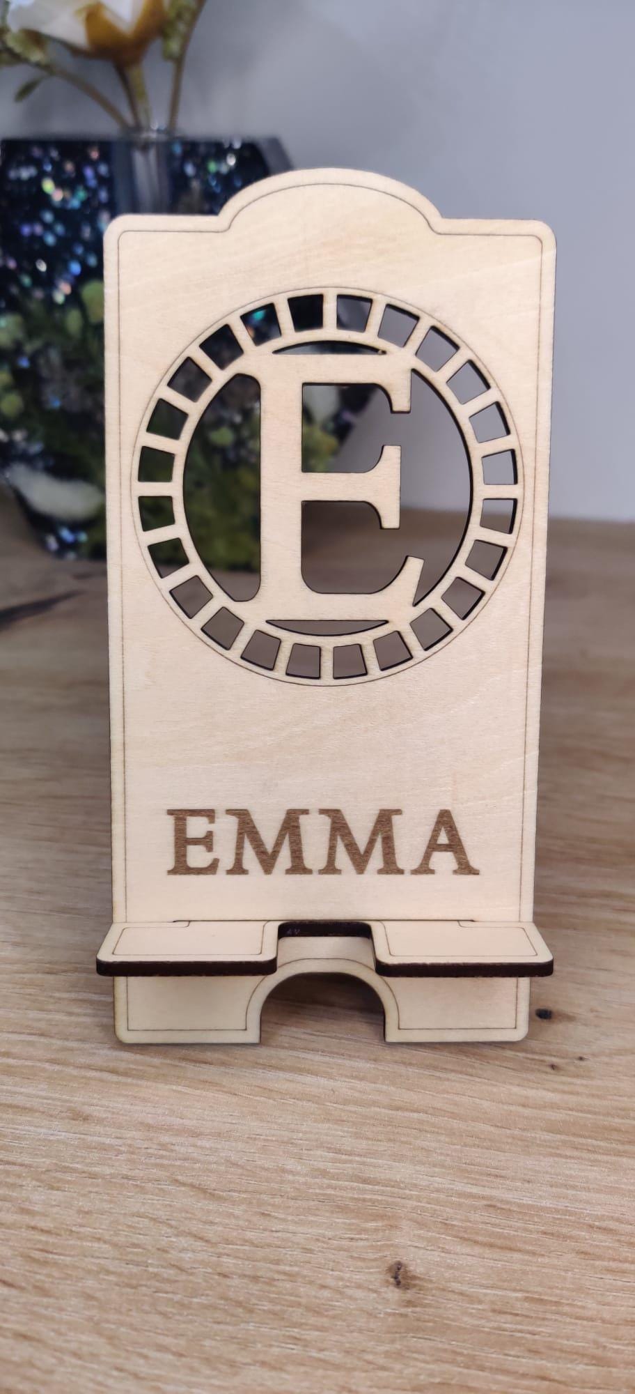 Monogram personalized phone holder