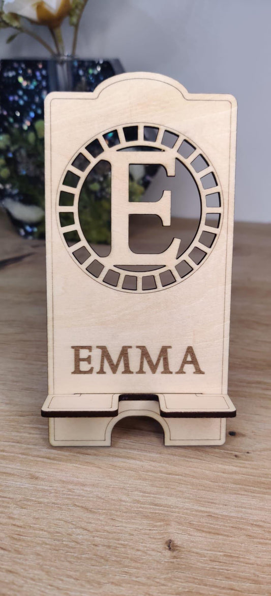 Monogram personalized phone holder