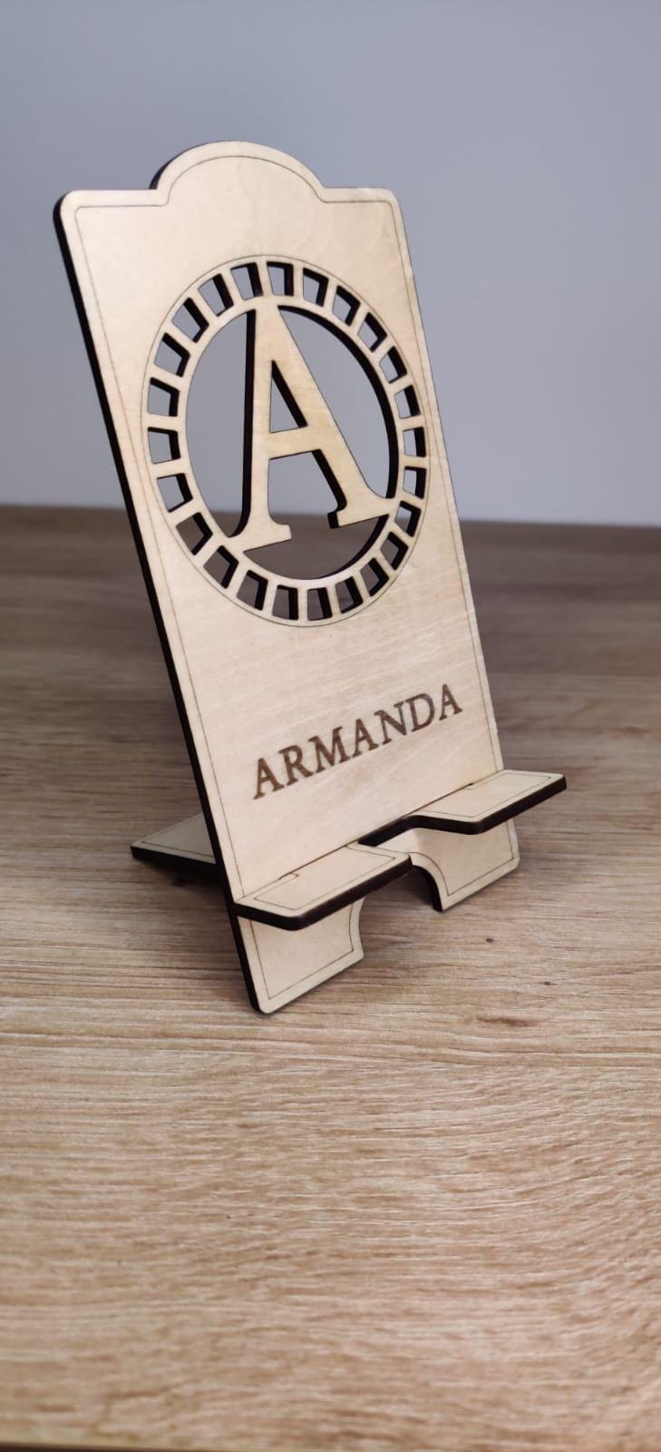 Monogram personalized phone holder