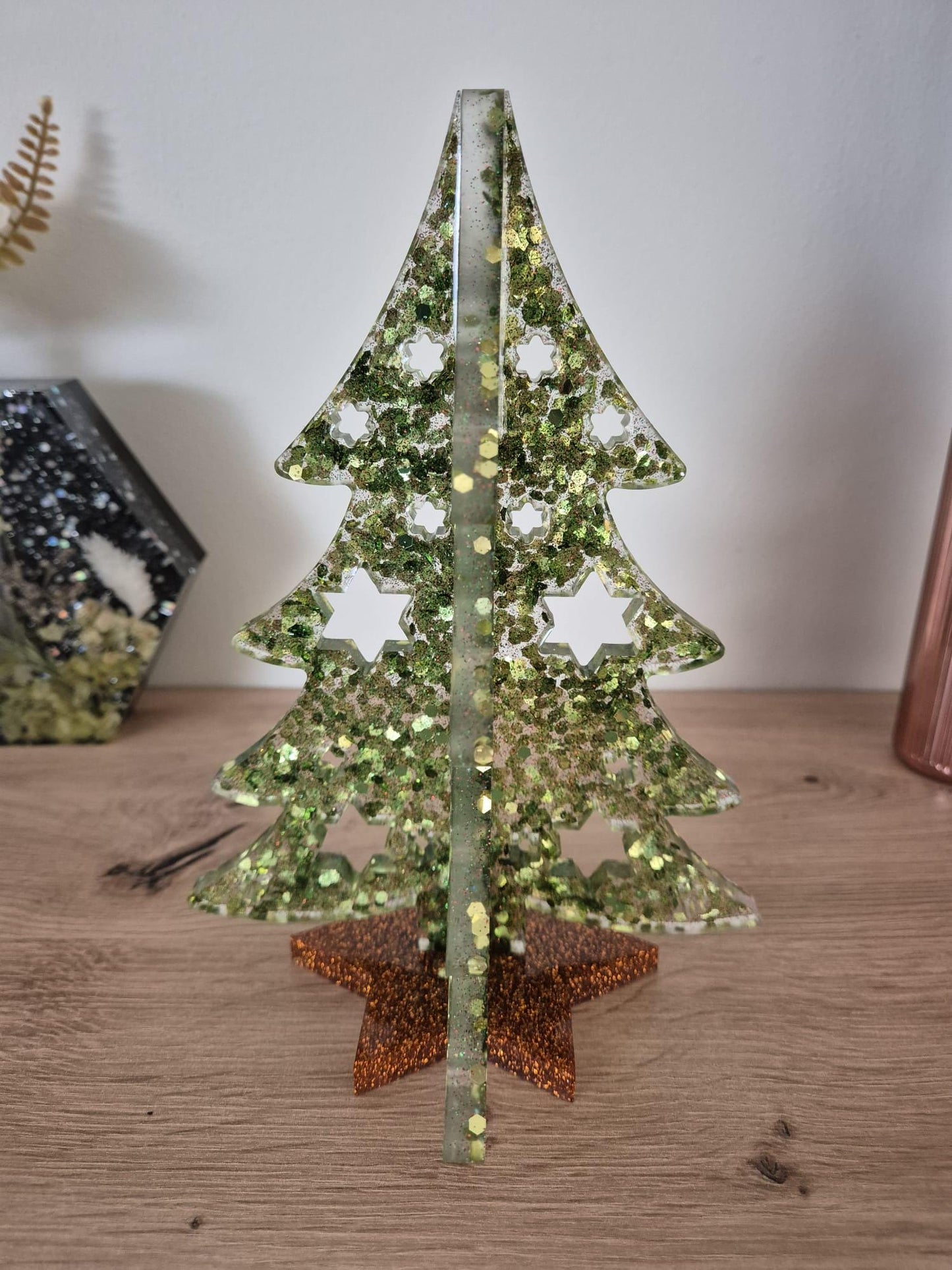 Handmade Christmas Tree Centrepiece Resin Decoration